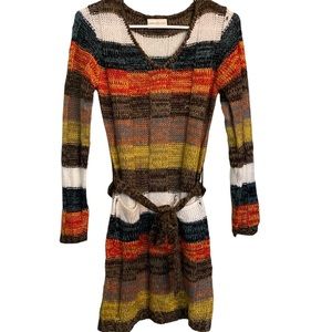 BOBBIE BROOKS MULTI SRIPE SWEATER DRESS SZ XS - EUC